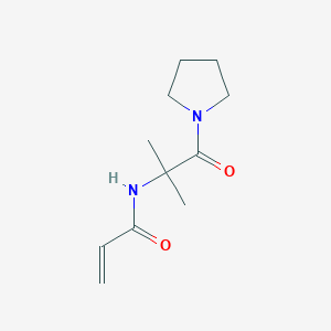 molecular formula C11H18N2O2 B2763909 n-[2-Methyl-1-oxo-1-(pyrrolidin-1-yl)propan-2-yl]prop-2-enamide CAS No. 2224418-59-9