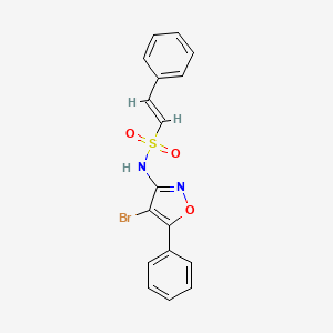 (E)-N-(4-Bromo-5-phenyl-1,2-oxazol-3-yl)-2-phenylethenesulfonamide