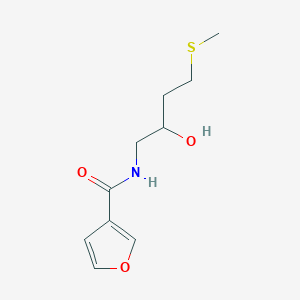 molecular formula C10H15NO3S B2763938 N-[2-hydroxy-4-(methylsulfanyl)butyl]furan-3-carboxamide CAS No. 2320823-69-4