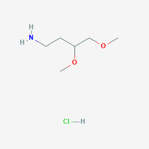 molecular formula C6H16ClNO2 B2763939 3,4-Dimethoxybutan-1-amine hydrochloride CAS No. 1955554-95-6