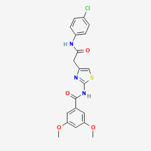molecular formula C20H18ClN3O4S B2763942 N-(4-(2-((4-chlorophenyl)amino)-2-oxoethyl)thiazol-2-yl)-3,5-dimethoxybenzamide CAS No. 921818-51-1