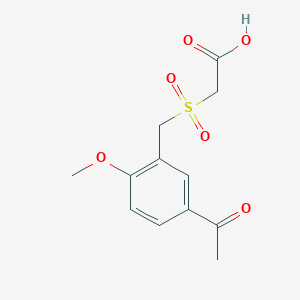 2-[(5-Acetyl-2-methoxyphenyl)methanesulfonyl]acetic acid