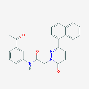 molecular formula C24H19N3O3 B2763983 N-(3-acetylphenyl)-2-[3-(naphthalen-1-yl)-6-oxo-1,6-dihydropyridazin-1-yl]acetamide CAS No. 899990-52-4