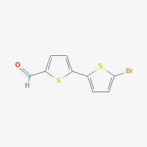 molecular formula C9H5BrOS2 B027640 5-(5-Bromothiophen-2-yl)thiophene-2-carbaldehyde CAS No. 110046-60-1
