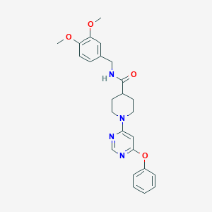 N-(3,4-dimethoxybenzyl)-1-(6-phenoxypyrimidin-4-yl)piperidine-4-carboxamide