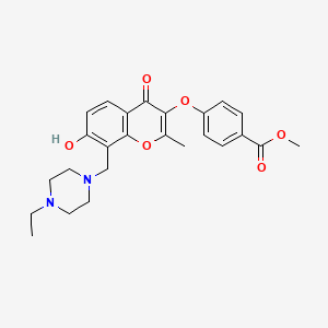 methyl 4-({8-[(4-ethylpiperazin-1-yl)methyl]-7-hydroxy-2-methyl-4-oxo-4H-chromen-3-yl}oxy)benzoate