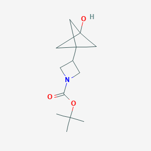 Tert-butyl 3-(3-hydroxy-1-bicyclo[1.1.1]pentanyl)azetidine-1-carboxylate