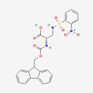 molecular formula C24H21N3O8S B2764014 L-alanine, N-[(9h-fluoren-9-ylmethoxy)carbonyl]-3-[[(2-Nitrophenyl)sulfonyl]amino]- CAS No. 867213-27-2