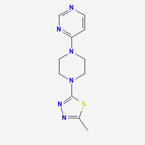 2-Methyl-5-(4-pyrimidin-4-ylpiperazin-1-yl)-1,3,4-thiadiazole