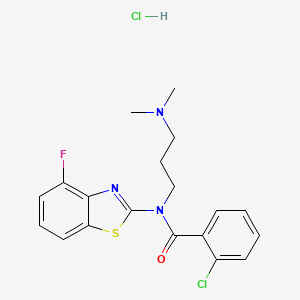 2-chloro-N-(3-(dimethylamino)propyl)-N-(4-fluorobenzo[d]thiazol-2-yl)benzamide hydrochloride