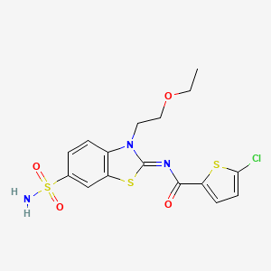(Z)-5-chloro-N-(3-(2-ethoxyethyl)-6-sulfamoylbenzo[d]thiazol-2(3H)-ylidene)thiophene-2-carboxamide
