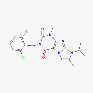 2-[(2,6-Dichlorophenyl)methyl]-4,7-dimethyl-6-propan-2-ylpurino[7,8-a]imidazole-1,3-dione