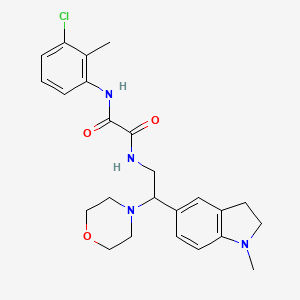 N1-(3-chloro-2-methylphenyl)-N2-(2-(1-methylindolin-5-yl)-2-morpholinoethyl)oxalamide