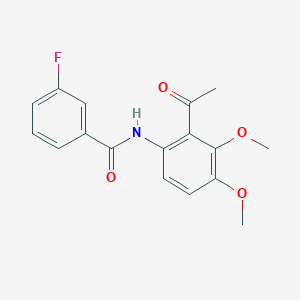 N-(2-acetyl-3,4-dimethoxyphenyl)-3-fluorobenzamide