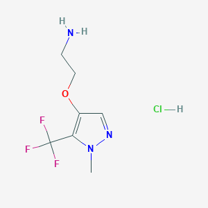 2-[1-Methyl-5-(trifluoromethyl)pyrazol-4-yl]oxyethanamine;hydrochloride