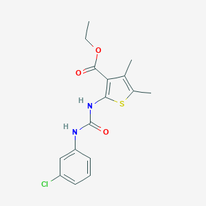 molecular formula C16H17ClN2O3S B276404 ETHYL 2-{[(3-CHLOROPHENYL)CARBAMOYL]AMINO}-4,5-DIMETHYLTHIOPHENE-3-CARBOXYLATE 