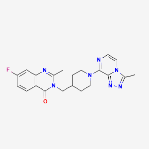 7-Fluoro-2-methyl-3-[[1-(3-methyl-[1,2,4]triazolo[4,3-a]pyrazin-8-yl)piperidin-4-yl]methyl]quinazolin-4-one