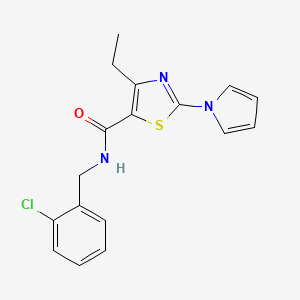 4-[3-(3-Isopropyl-2-oxo-2,3-dihydro-1,3-benzoxazol-6-yl)-1,2,4-oxadiazol-5-yl]benzonitrile