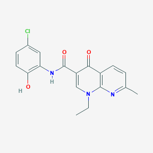 molecular formula C18H16ClN3O3 B2764068 N-(5-chloro-2-hydroxyphenyl)-1-ethyl-7-methyl-4-oxo-1,4-dihydro-1,8-naphthyridine-3-carboxamide CAS No. 1251627-98-1
