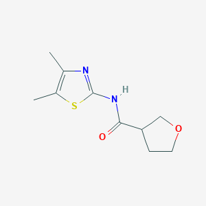 molecular formula C10H14N2O2S B2764079 N-(4,5-Dimethyl-1,3-thiazol-2-yl)oxolane-3-carboxamide CAS No. 2320225-16-7