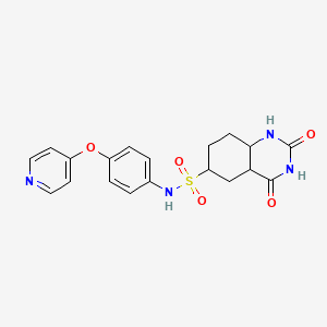 2,4-dioxo-N-(4-pyridin-4-yloxyphenyl)-4a,5,6,7,8,8a-hexahydro-1H-quinazoline-6-sulfonamide