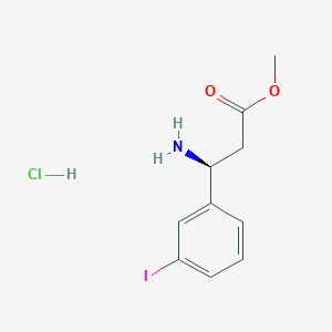 molecular formula C10H13ClINO2 B2764088 Methyl (S)-3-amino-3-(3-iodophenyl)propanoate hydrochloride CAS No. 2173637-63-1