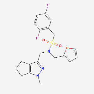 1-(2,5-difluorophenyl)-N-(furan-2-ylmethyl)-N-((1-methyl-1,4,5,6-tetrahydrocyclopenta[c]pyrazol-3-yl)methyl)methanesulfonamide
