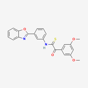 N-(3-(benzo[d]oxazol-2-yl)phenyl)-2-(3,5-dimethoxyphenyl)-2-oxoethanethioamide