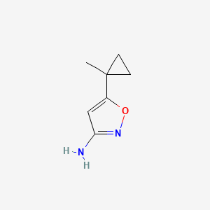 molecular formula C7H10N2O B2764100 5-(1-methylcyclopropyl)-1,2-oxazol-3-amine CAS No. 95924-26-8