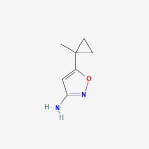 molecular formula C7H10N2O B2764100 5-(1-Methylcyclopropyl)isoxazol-3-amine CAS No. 95924-26-8