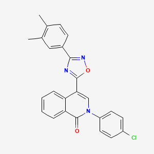 2-(4-chlorophenyl)-4-[3-(3,4-dimethylphenyl)-1,2,4-oxadiazol-5-yl]isoquinolin-1(2H)-one