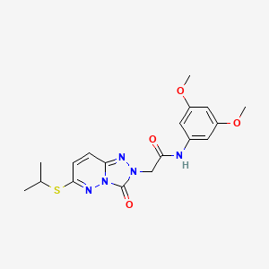 molecular formula C18H21N5O4S B2764117 N-(3,5-dimethoxyphenyl)-2-[3-oxo-6-(propan-2-ylsulfanyl)-2H,3H-[1,2,4]triazolo[4,3-b]pyridazin-2-yl]acetamide CAS No. 1040651-98-6