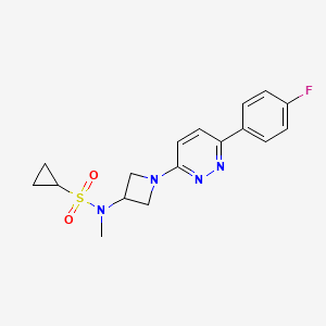 molecular formula C17H19FN4O2S B2764132 N-{1-[6-(4-fluorophenyl)pyridazin-3-yl]azetidin-3-yl}-N-methylcyclopropanesulfonamide CAS No. 2415517-69-8