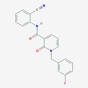 molecular formula C20H14FN3O2 B2764173 N-(2-cyanophenyl)-1-(3-fluorobenzyl)-2-oxo-1,2-dihydropyridine-3-carboxamide CAS No. 899991-14-1