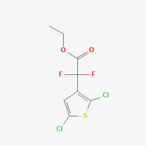 molecular formula C8H6Cl2F2O2S B2764305 Ethyl 2-(2,5-dichlorothiophen-3-yl)-2,2-difluoroacetate CAS No. 2460757-30-4
