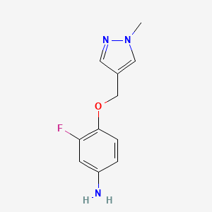 3-Fluoro-4-((1-methyl-1H-pyrazol-4-yl)methoxy)aniline