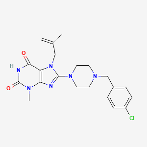 8-(4-(4-chlorobenzyl)piperazin-1-yl)-3-methyl-7-(2-methylallyl)-1H-purine-2,6(3H,7H)-dione