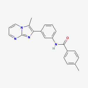 4-methyl-N-(3-(3-methylimidazo[1,2-a]pyrimidin-2-yl)phenyl)benzamide
