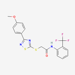 2-((3-(4-methoxyphenyl)-1,2,4-thiadiazol-5-yl)thio)-N-(2-(trifluoromethyl)phenyl)acetamide
