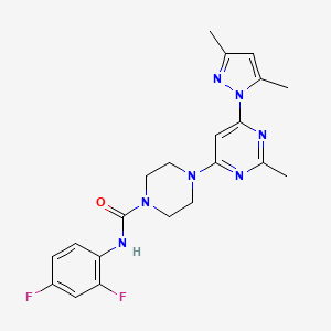 N-(2,4-difluorophenyl)-4-(6-(3,5-dimethyl-1H-pyrazol-1-yl)-2-methylpyrimidin-4-yl)piperazine-1-carboxamide
