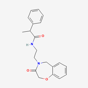 N-(2-(3-oxo-2,3-dihydrobenzo[f][1,4]oxazepin-4(5H)-yl)ethyl)-2-phenylpropanamide