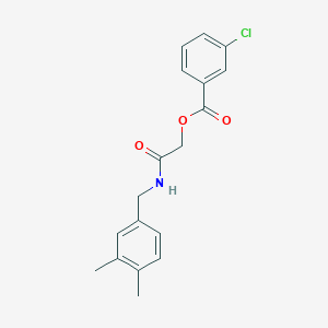 2-((3,4-Dimethylbenzyl)amino)-2-oxoethyl 3-chlorobenzoate
