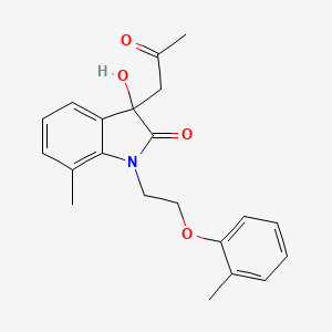 3-Hydroxy-7-methyl-3-(2-oxopropyl)-1-(2-(o-tolyloxy)ethyl)indolin-2-one