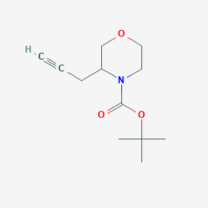 molecular formula C12H19NO3 B2764337 Tert-butyl 3-(prop-2-yn-1-yl)morpholine-4-carboxylate CAS No. 1824240-29-0
