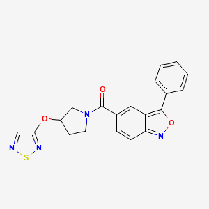 3-Phenyl-5-[3-(1,2,5-thiadiazol-3-yloxy)pyrrolidine-1-carbonyl]-2,1-benzoxazole