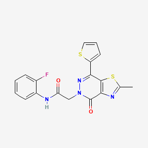 N-(2-fluorophenyl)-2-(2-methyl-4-oxo-7-(thiophen-2-yl)thiazolo[4,5-d]pyridazin-5(4H)-yl)acetamide