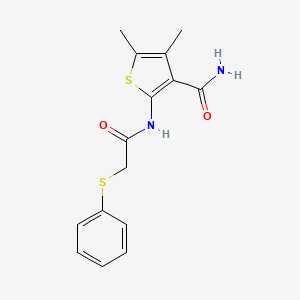4,5-Dimethyl-2-(2-phenylthioacetylamino)thiophene-3-carboxamide