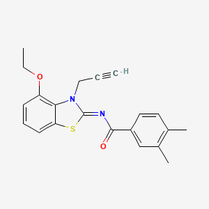 (Z)-N-(4-ethoxy-3-(prop-2-yn-1-yl)benzo[d]thiazol-2(3H)-ylidene)-3,4-dimethylbenzamide