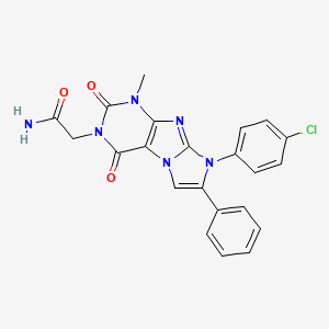 2-[8-(4-Chlorophenyl)-1-methyl-2,4-dioxo-7-phenyl-1,3,5-trihydro-4-imidazolino [1,2-h]purin-3-yl]acetamide