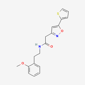N-(2-methoxyphenethyl)-2-(5-(thiophen-2-yl)isoxazol-3-yl)acetamide